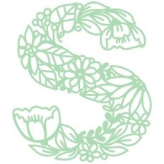 S monogram floral lace