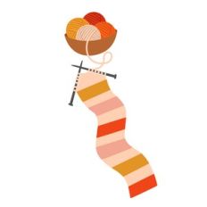 Knitted Autumn Scarf
