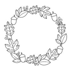 Fall Leaf Wreath Frame