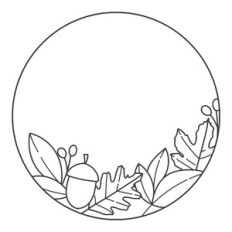 Fall Leaf Acorn Wreath Frame