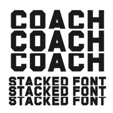BFC Coach Solid Stacked Sports Font