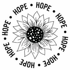 Hope Sunflower Word Circle