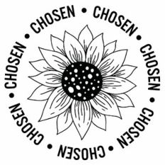 Chosen Sunflower Word Circle