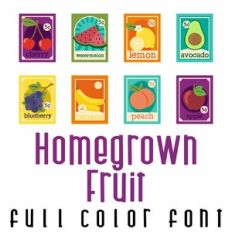 Homegrown Fruit Full Color Font