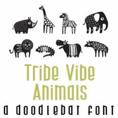 Tribe Vibe - Animals Doodlebat Font