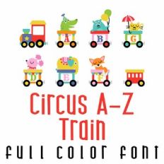 Circus A-Z Train Full Color Font