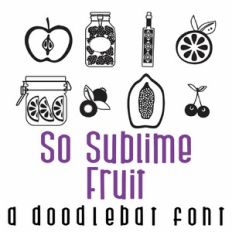 So Sublime Fruit Doodlebat Font