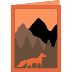 fox in the wood card