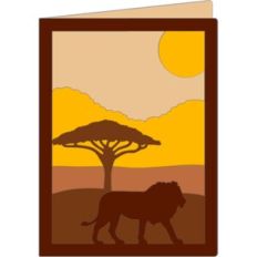 lion in the jungle card