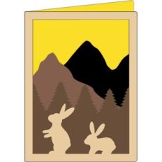 rabbits in the wood card