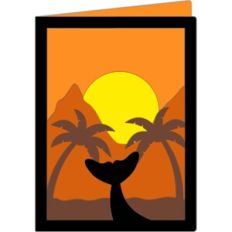 whale on the beach card