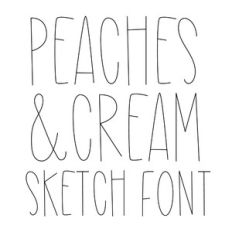 BFC Peaches and Cream Handwriting Sketch Font