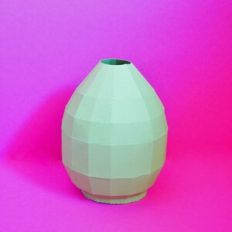 3D Oval Vase