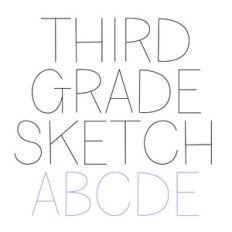 BFC Third Grade Simple Sketch Font