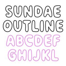BFC Sundae Outline Retro Bubble Font