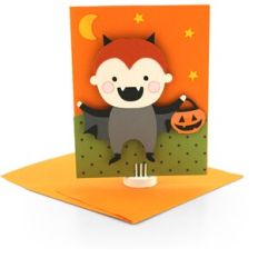 A2 Halloween Card Boy Bat