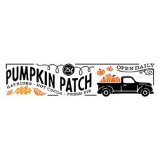Pumpkin Patch Sign with Trucks and Pumpkins