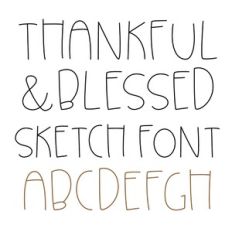 BFC Thankful and Blessed Autumn Sketch Font