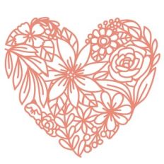 heart floral lace