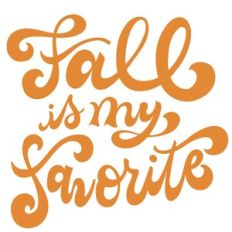 fall is my favorite retro lettering