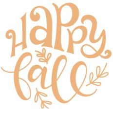 Happy Fall Retro lettering