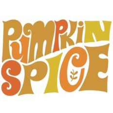 pumpkin spice retro lettering
