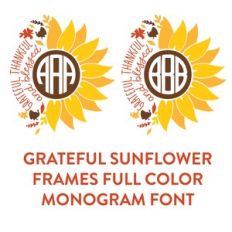 grateful monogram frames full color font
