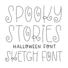 BFC Spooky Stories Halloween Sketch Font