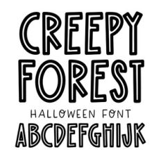 BFC Creepy Forest Halloween Font