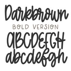 BFC Darkbrown Bold Handwriting Marker Script Font