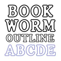 BFC Bookworm Serif Outline School Font