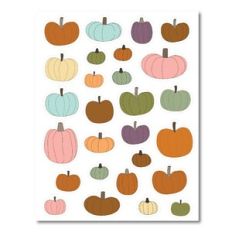 Colorful Pumpkins Sticker Sheet