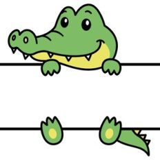 Crocodile Name Frame