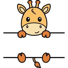 Giraffe Name Frame