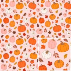 Pumpkin Pattern on Pink