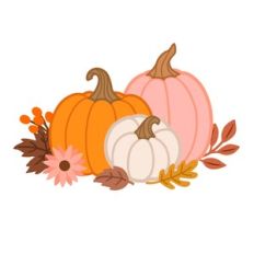 Pumpkin Leaves and Flowers Centerpiece