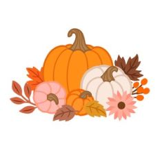 Pumpkin Leaves and Flowers Centerpiece