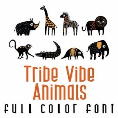 Tribe Vibe Animals Full Color Font