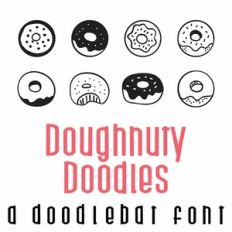Doughnutty Doodles Doodlebat Font