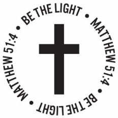 Be The Light Cross Quote Circle