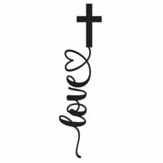 Love Cross Heart Word