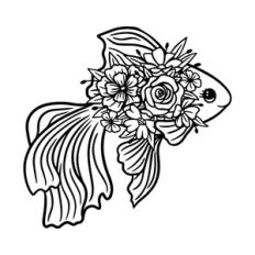 Fish with flowers