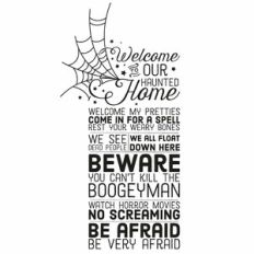 Welcome to Our Haunted Home Wall Art Decor