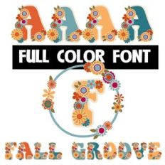 Fall Groove Monogram Color Font