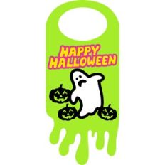ghost halloween door hanger