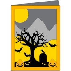 graveyard halloween card
