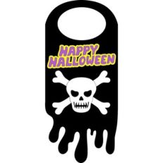 skull halloween door hanger