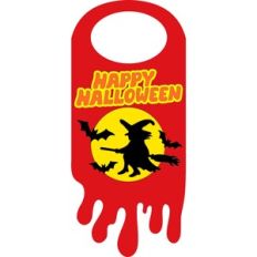 witch halloween door hanger