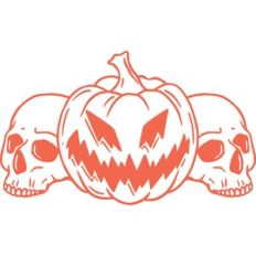 jack o lantern with skulls