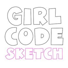 BFC Girl Code Block Sketch Font